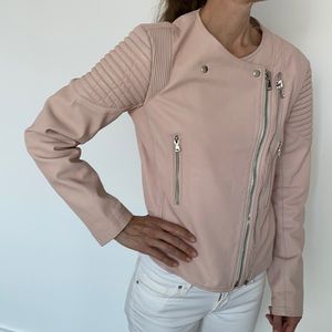 Blush Brogden leather jacket